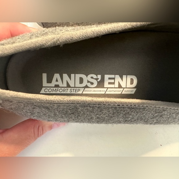 LANDS’ END Comfort Step Slip On Shoes Iron Gray Wool Blends Loafers Lightweight - Picture 8 of 10